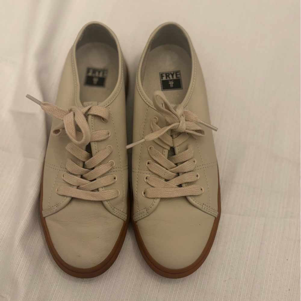 Frye Off-White Leather Sneakers